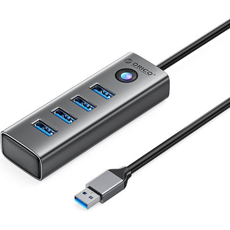 Hub-Adapter-Splitter PDD4U-U3 4x USB-A - grau (1/3)