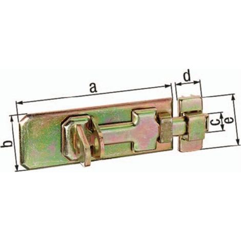 Cerradura de seguridad Ledge L.140mm B.55 STA Galv. Amarillo Tell. Gah (1/2)