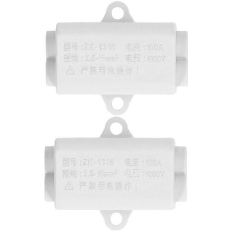 Pair 2 Pièces Connecteur Fil Type T Borne à Vis Bloc de Jonction Kit 1000V 100A ZK‑1316 (1/5)