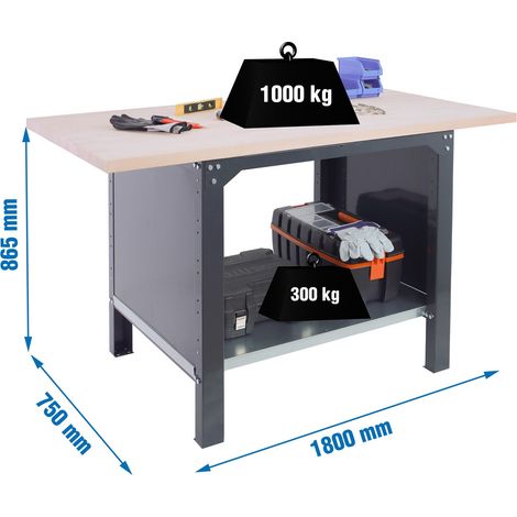 Simonrack Simonwork BT6 Pro Arbeitstisch anthrazit robust