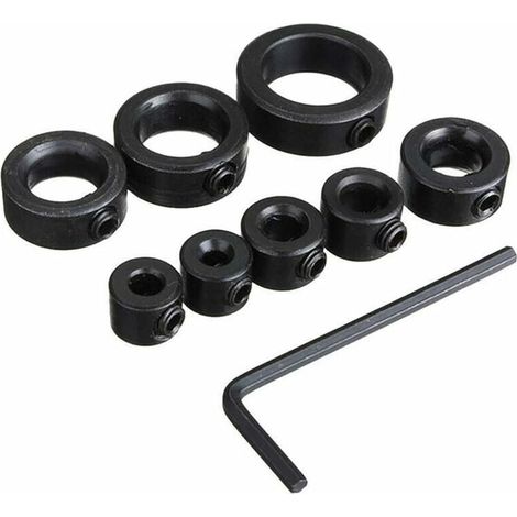 Butée de Profondeur, Butées de Profondeur de Forage, Colliers D'arrêt de Profondeur, 8 pcs Butée de Profondeur Colliers, Anneau Positionneur avec clé Hexagonale, 3-16 mmAec (1/5)
