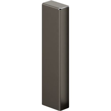 Ilcom terminale  esterno destro FCEP per battiscopa in acciaio FC 80mm x 17mm x 10mm  - Nero opaco