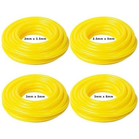 Set de 4 tuyaux en PVC pour carburant Longueur 1.5 m Dimensions (diamètre intérieur x diamètre extérieur) 2,5 x 5 mm, 3 x 5 mm, 2 x 3,5 mm, 3 x 6 mm (1/5)