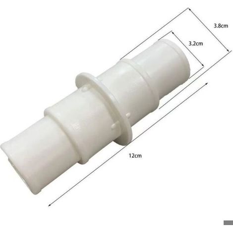 Liaison, raccord 32/32, 38/38, 32/38 pour tuyau flottant de pisicne - Blanc (1/4)