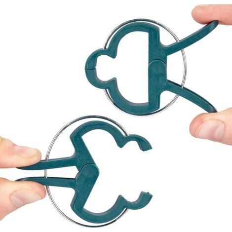 QORVA-Clips de fixation pour plantes : 20 clips verts pour plantes de taille L – idéaux pour fixer les plantes grimpantes sur tuteur spiralé ou en bambou – clips pour le jardinage et la culture des lé