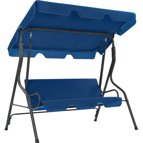 Hollywoodschaukel Dunkelblau 170×110×153 cm Stoff vidaXL