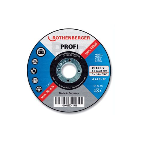 Disque à tronçonner pour métal 115 x 1,0 mm