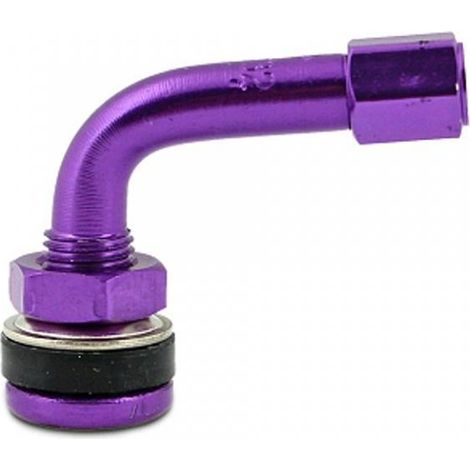 Valve coudée en aluminium anodisé violet One pour moto scooter
