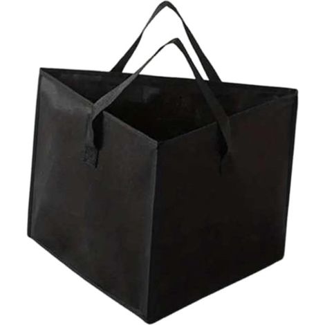 1 dreieckige Aufbewahrungstasche für Kleiderbügel – 35 × 35 × 46 cm – mit Griff – geeignet für Kleiderschränke und Waschküchen – staubdicht – platzsparend – schwarz (1/5)