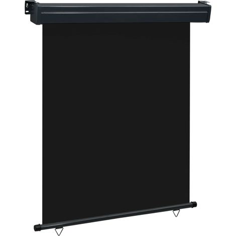 Auvent latéral de balcon 140x250 Noir 2 (1/5)