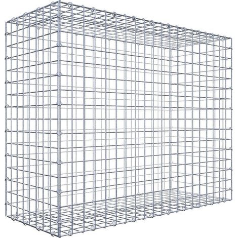 Gabiondeco - Gabion 100 cm x 80 cm x 40 cm (L x H x P). mailles 5 x 5 cm. Fermeture par anneaux en c - Made in Germany (1/5)