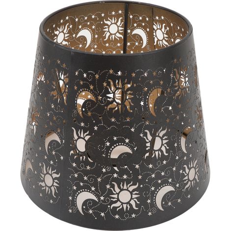 Abat-jour en métal ajouré pour lampe de table ou lampadaire, culot E27 ou E26, fixation par pince. (1/5)