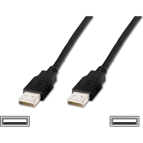 Digitus DK-300101-018-S câble USB USB 2.0 1,8 m USB A Noir