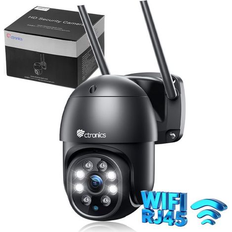 Ctronics Caméra Surveillance 2.5K 4MP WiFi Extérieure 30M Détection Humaine Suivi Auto Audio Bidirectionnel (1/5)