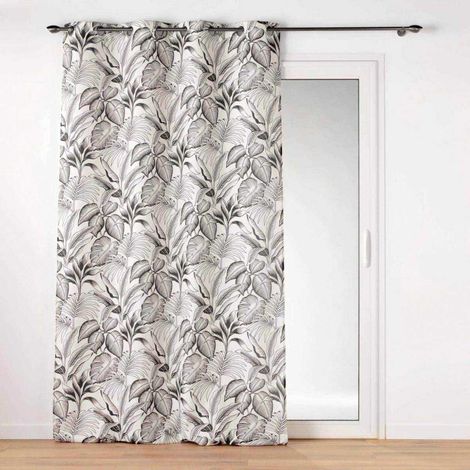 Rideau à Œillets Imprimé "Cabana" 140x260cm Naturel (1/4)