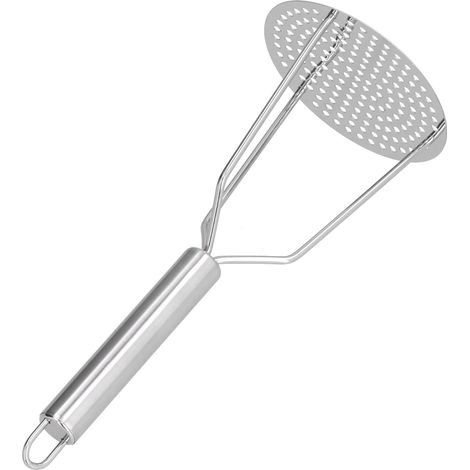 Kartoffelstampfer aus Edelstahl, auch Obst- und Fleischstampfer genannt, mit ergonomischem Griff für die Küche (1/5)