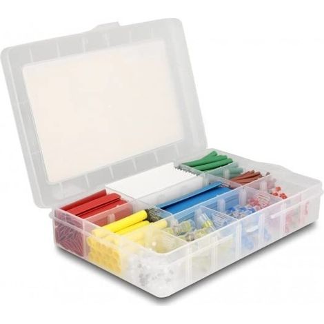 DELOCK SCHRUMPFSCHLAUCH AVEC LÖTDRAHTVERBINDER SORTIMENTSBOX 308-TEILIG EN COULEUR 20908
