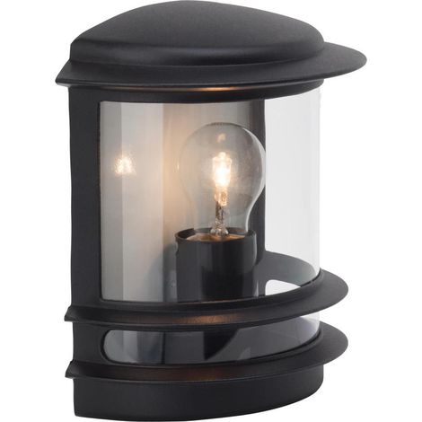 BRILLIANT Lampe Hollywood Außenwandleuchte schwarz 1x A60, E27, 60W, geeignet für Normallampen (nicht enthalten) IP-Schutzart: 44 - spritzwassergeschützt (1/5)