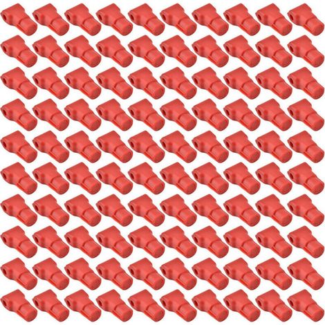 Crochet antivol pour téléphone portable, 100 pièces, serrure pour marchandises de magasin de détail, rouge (6MM) (1/4)