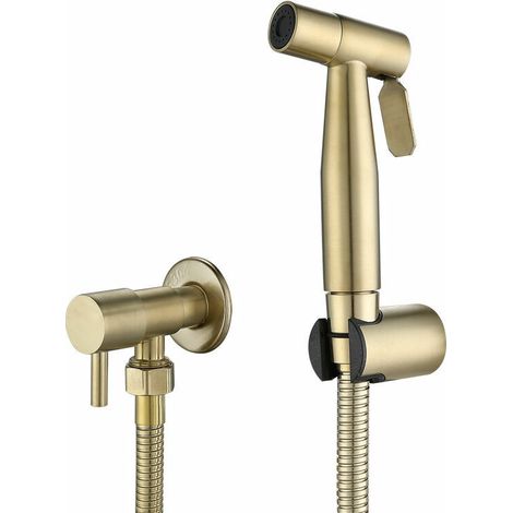 Pulvérisateur de toilettes pour bidet et de toilettes en acier inoxydable, Kit de pulvérisateur de bidet, pulvérisateur de robinetterie Pulvérisateur de WC(or), (1/5)