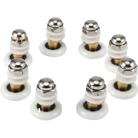 8 pièces roulettes porte douche verre coulissante suspendues Ø25mm excentriques (1/5)