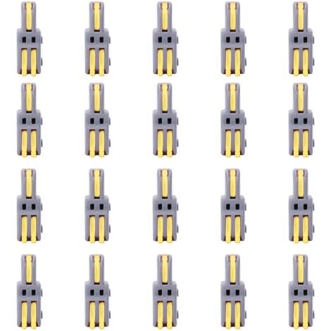 Bornier rapide 20 pièces, connecteur de fil 1 en 2 sorties, séparateur de câblage de type poussoir en forme de T SPLF12A (jaune) (1/5)