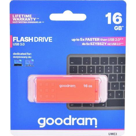 Goodram 16 GB USB 3.0 UME3 orangefarbener USB-Stick (1/2)