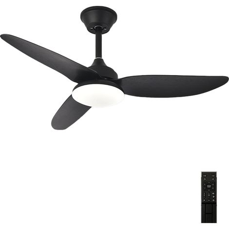 Ventilateur de plafond avec lumière, Télécommande incluse – Dimmable et silencieux – Idéal pour intérieur (1/5)