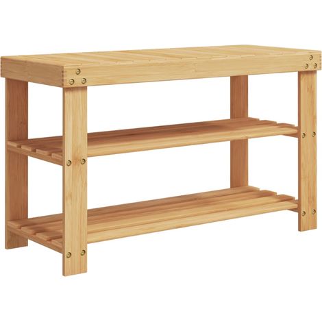 Schuhregal mit 3 Ablagen 70x27,5x45 cm Bambus vidaXL