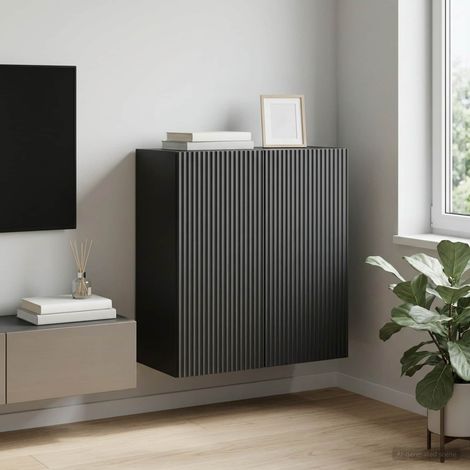 vidaXL Armoire Murale Noir 59 x 31 x 60 cm Bois d'ingénierie (1/5)