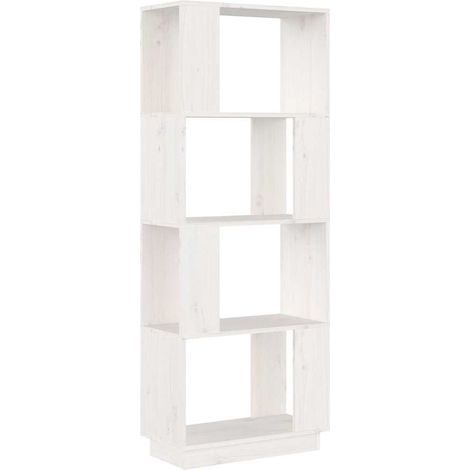 Maison Exclusive - Bücherregal/Raumteiler Weiß 51x25x132 cm Massi (1/5)