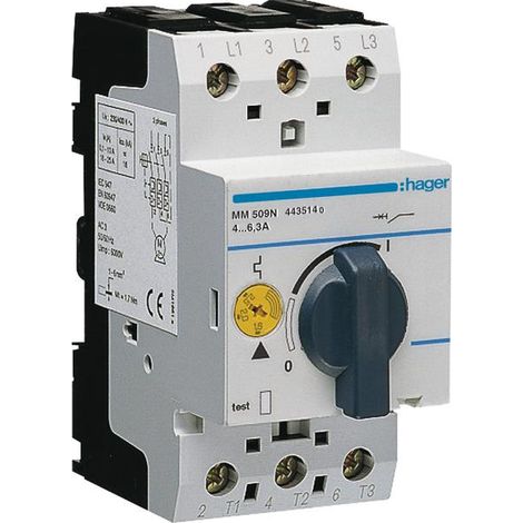 Interruttore automatico per motori 3P 2,2kW 4-6,3A MM509N