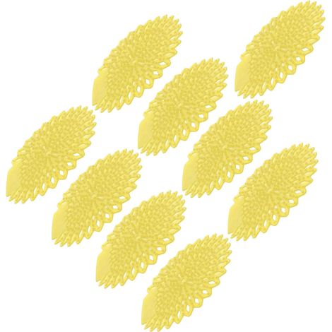 Lot de 10 tapis désodorisants pour urinoirs, anti-éclaboussures et longue durée, parfum citron, pour toilettes et salle de bain. (1/5)