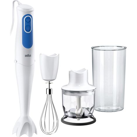 Mixeur Plongeant, Mini Hachoir, Bol Gradué, 700W, Bleu/Blanc (1/5)