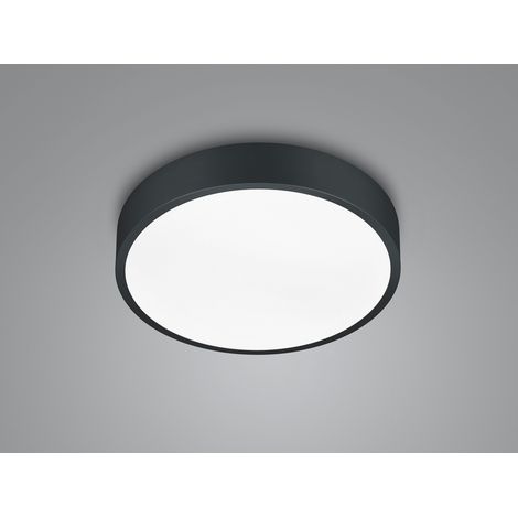 LED Deckenleuchte WACO in Schwarz matt extern dimmbar flach, Ø 31cm (1/5)