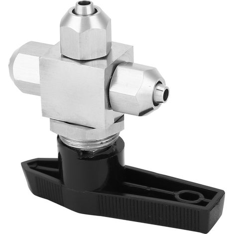 Vanne à bille 3 voies en acier inoxydable 304, à serrage rapide, pour tuyau d'eau/air en PU, 12 x 10 mm