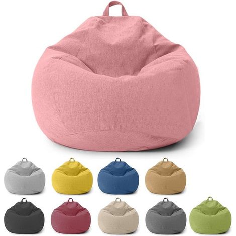 Fodera rosa per pouf, adatta sia per bambini che per adulti, con rivestimento sfoderabile, ideale per soggiorno e ufficio. (1/5)