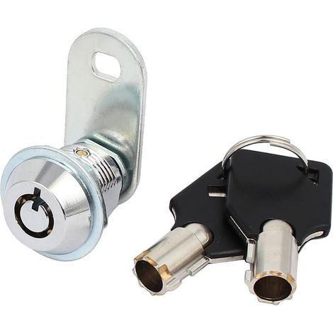 Schrank Metall Zylinder Cam Verschluss Silberton 18mm Dia mit 2 Schlüsseln DE de (1/4)