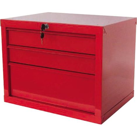 Cassettiera porta utensili officina 3 cassetti (2 bassi 1 alto) ROSSO GR62-B DERBY (1/2)