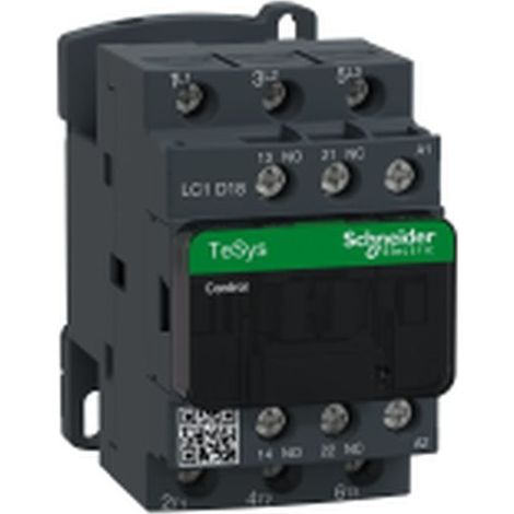 Contactores CONT 18A 1NA/1NC 220V 50/60HZ con 18 amperios y 1 contacto normalmente abierto.