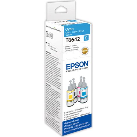 Epson Flacone Inchiostro Ciano T6642 C13T664240 70ml