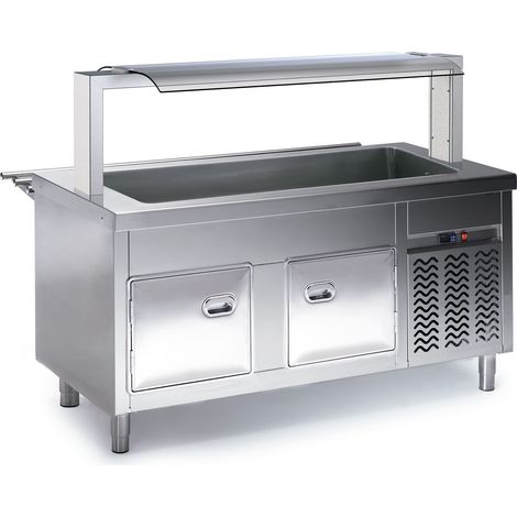 Self Cuve Réfrigérée en Inox avec Réserve Réfrigérée - Capacité GN de 3 à 6 - Distform