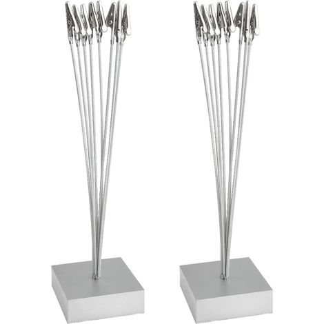 Lot de 2 supports à 8 branches style arbre mémo photo clip numéro de table support pour photo de Noël mariage (1/5)