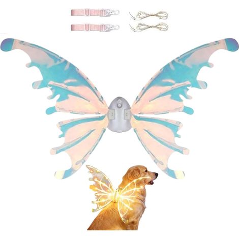 Dog Butterfly Wings,Butterfly Light Up Photo Props LED Party