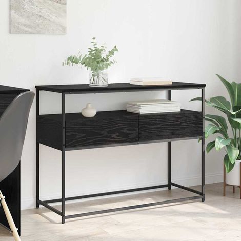 vidaXL Table console Chêne noir 100 x 40 x 75 cm Bois d'ingénierie