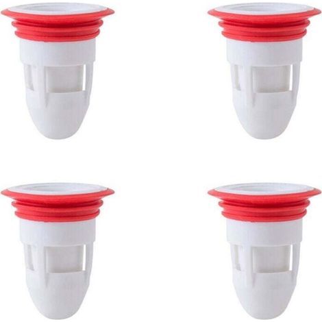 [JAMAIS UTILISÉ] 4PCS Bouchon Anti-Odeur pour égout Douche Drain de Plancher évacuation Drain de Sol Anti refoulemen 41-50mm - Blanc (1/4)