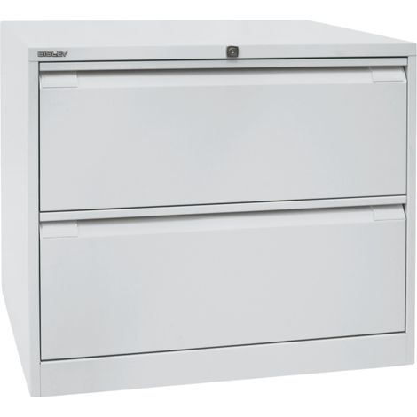 BISLEY Hängeregistratur Schrank - 2 Schübe Lichtgrau