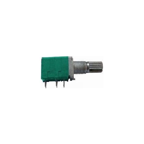 Potenziometro rotativo lineare 2x500KB 9x11 L 15mm con interruttore