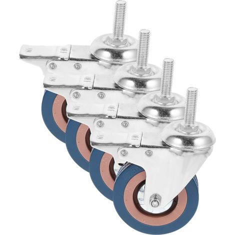 Roulettes pivotantes industrielles Unomor en PVC lot de 4 (1/5)