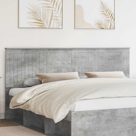 Tête de lit Gris béton 200 cm Bois d'ingénierie vidaXL
